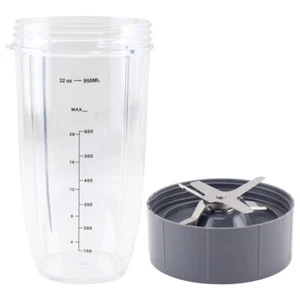 32 oz Cup and Extractor Blade for NutriBullet 600W 900W NB-101B NB-101S NB-201 - Picture 1 of 7