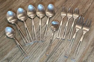 12 cucharas y tenedores cubiertos planos de acero inoxidable Supreme APERTO Japón - Imagen 1 de 7