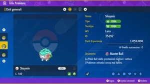 Shaymin Shiny 6IV Battle Ready Pokemon Scarlatto, Violetto Scarlet, Violet - Bild 1 von 2