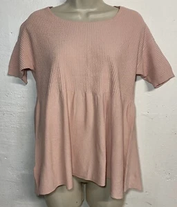 Maglia piccola LOFT rosa chiaro manica corta svasata elasticizzata nuova con etichetta - Foto 1 di 6