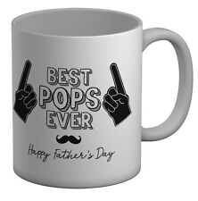 Best Pops Ever Happy Father's Day White 11oz Mug Cup Gift