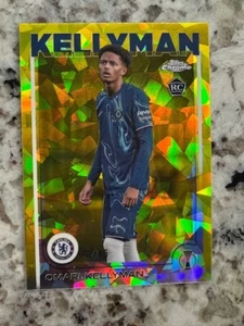 2024-25 TOPPS CHROME YELLOW SAPPHIRE UEFA CARD 42/75 CHELSEA FC OMARI KELLYMAN - Picture 1 of 2