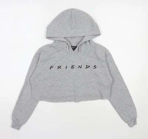 New Look Girls Grey Polyester Blend Hoodie Size 9 Years - Friends, C - Picture 1 of 12