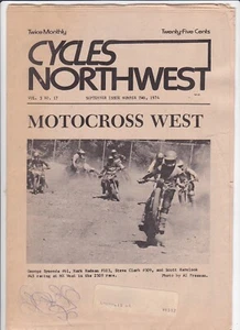 Vintage Cycles Northwest Newspaper Sept 1974 #2 - WA Motocross Motorcycle Racing - Picture 1 of 2