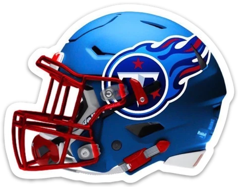 Tennessee Titans Football Helmet w/ logo type Die-cut MAGNET Cover