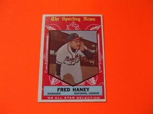 1959 TOPPS BASEBALL HIGH GRADE SETBREAK CARD #551 FRED HANEY ALL-STAR BRAVES