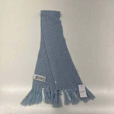 Bufanda chill out con flecos tejidos con cable azul para niña Athleta talla única NUEVO Foto 1 de 4
