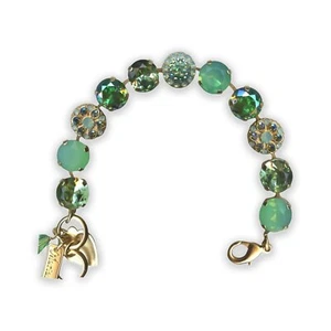 Bracelet By Mariana Woman Adorable Pacific Opal and Peridot Swarovski Crystals - Picture 1 of 6