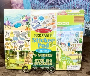 Melissa & Doug Habitats Reusable Sticker Pad Ages 3+ 150+ Repositional Stickers - Picture 1 of 4