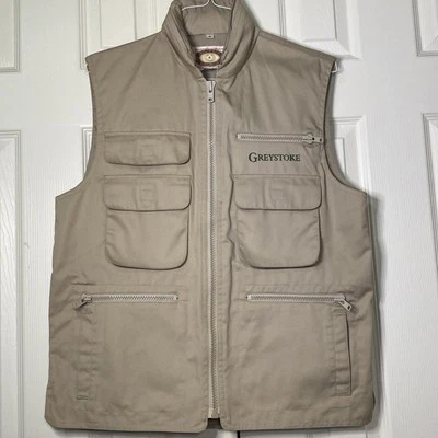 Chaleco De Colección Banana Republic Para Hombres M Caqui Safari Pesca Empacable Capucha Bush Años 80 Foto 1 de 4