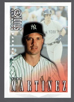 1998 Donruss Studio Proofs Silver Tino Martinez Foil Baseball Card - Image 1 of 2