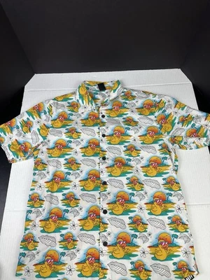 Camisa Hawaiana Neff Para Hombre Goma Ducky Abotonada, Manga Corta Talla Pequeña Foto 1 de 4