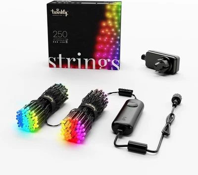 Twinkly Strings 250 LED RGB, Including White, 65 ft, RGB (Green Wire)  - Image 1 of 4