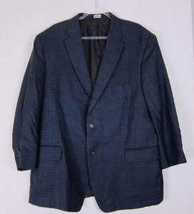 Jos. A. Chaqueta Blazer Bank Signature Collection Ajuste A Medida Lana Seda Negra 50R - Imagen 1 de 9