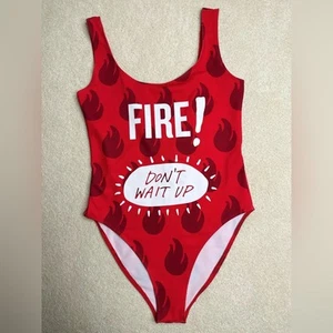 Forever 21 x Taco Bell Red Fire Print Damen Einteiler - Bild 1 von 7