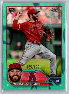 2023 Topps Chrome #138 Michael Stefanic Aqua Lava Refractors #/199 - Picture 1 of 2