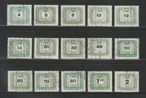 Hungary, 1953 Postage Due Stamps, Used, 15 Different - Picture 1 of 2