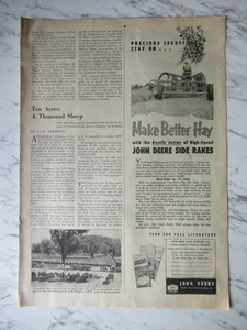 Print AD John Deere Side Rakes Print Advertising 14x5" Vintage 1956 - Picture 1 of 1