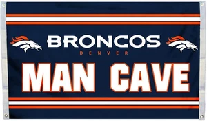 Denver Broncos Flag Banner 3x5 Feet Metal Grommets Man Cave Design - Picture 1 of 1