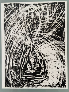 Jörg Immendorff Linolschnitt aus Krater & Wolke Nr. 3, 1983 - Bild 1 von 3