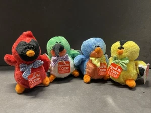 Gund Cherry Chirps Bird Stuffed Animal 3” Set Of 4 Color NWT No Sound - Picture 1 of 6