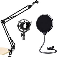 Pro Audio Condenser Microphone Mic Stand Kit Vocal Studio Recording Set Boom Arm