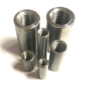 M6 M8 M10 M12 M16 M20 Round Threaded Stud Connector Nuts A2 Stainless Steel - Picture 1 of 10