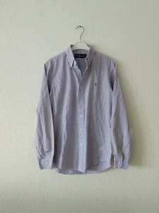 Ralph Lauren Herren Hemd lila weiß kariert Größe M - Bild 1 von 6
