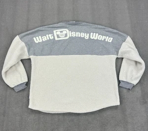 Disney Spirit Jersey Womens Extra Large XL Sherpa Fleece Spell Out Pullover Crew - Picture 1 of 7