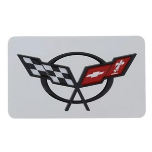 Corvette C5 Logo Exhaust Enhancer Plate (Chrome) - Picture 1 of 4