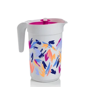 Tupperware Brocca Rotonda Classica 2 qt + Inserto Infusore Frutta Design Colorato Nuova - Foto 1 di 1