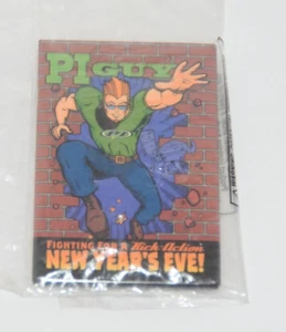 Vintage Disney Pleasure Island PI GUY Badge / Button Kick Action New Years Eve - Picture 1 of 2