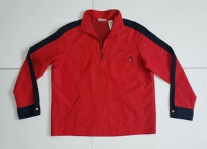LIZ GOLF Damen M Jacke 1/3 Zip rot dunkelblau Pull Over Netzfutter *wunderschön - Bild 1 von 12
