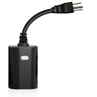 Minoston Z-Wave Plus Smart Plug, Outdoor On/Off Outlet Switch, Black (MP22Z)
