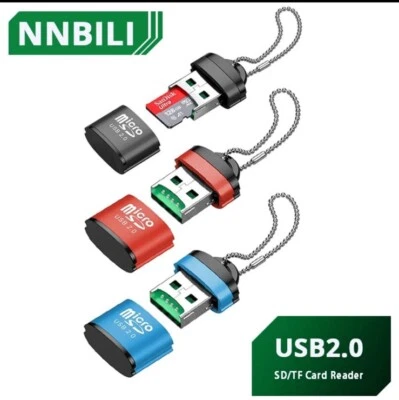 adattatore USB  Micro SD/TF USB COLORI NERO ORO ROSSO E BLU - Immagine 1 di 4
