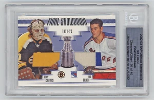 2002-03 ITG Ultimate Dual Jersey Gerry Cheevers, Rod Gilbert #/40 Final Showdown - Picture 1 of 1