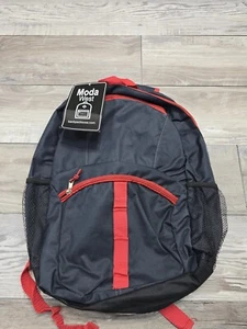 MODA WEST ARCTICSTAR 18"x15"x5" Youth Backpack School Blue/Red New W/ Tags - Picture 1 of 7