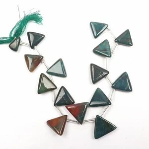 Bloodstone Beads Gemstone Beads 8 Inch 12-17 MM Smooth Beads Triangle Beads - Picture 1 of 5