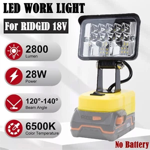 For RIDGID 18V AEG Li-ion Battery 28W LED Work Light w/USB Fast Charging Port - Picture 1 of 16