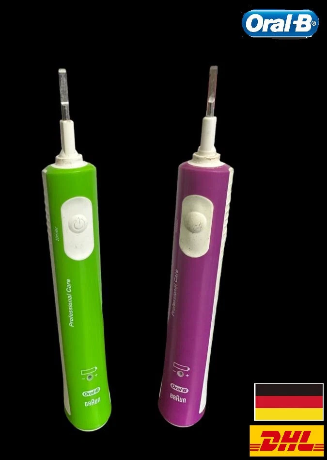 2x DEFEKTE ✅ Oral B Professional care Junior 1x lila & 1x grün Timer Handstück ✅ - Bild 1 von 1
