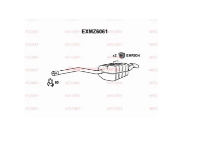 EXMZ6061 Échappement Arrière Boite Mercedes Benz C220 2.2 Essence Berline Foto 1 de 4
