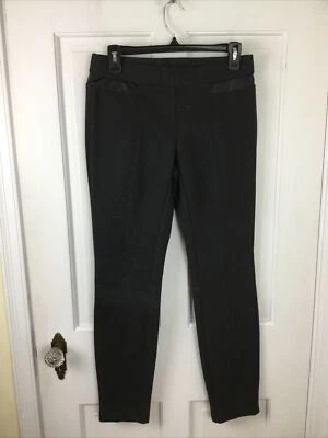 Alfani Pull-on Pants Stretch Faux Leather Trim Career Legging Size 4 - Image 1 of 4
