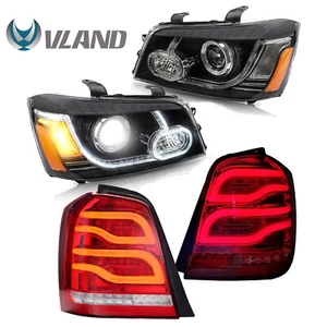 VLAND LED Headlights + Red LED Tail Lights Rear For Toyota Highlander 2001-2007 - Picture 1 of 19