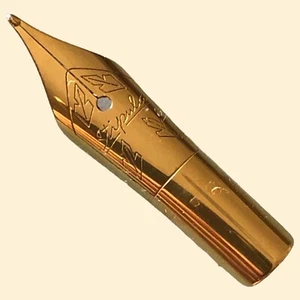Penna Stilografica STIPULA Ricambio Pennino Metallo Dorato 5 mm Gradazione Medio - Foto 1 di 5