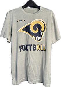 St Louis Rams Nike Mens Shirt Football Gray Size M Short Sleeve Dri Fit NFL