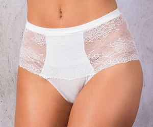 Slip Donna in Filo di Scozia Pizzo, alto, Fraly, DF0296, Curvy - Foto 1 di 4