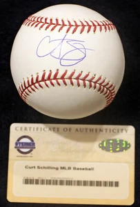 🔷 CURT SCHILLING SIGNED AUTO MLB BASEBALL 3000 STRIKEOUT CLUB HOF STEINER COA - Picture 1 of 10