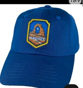 Utah Rocks Arches Hat Nat'l Park Moab Hiking Adjust. Turquoise Strapback Cap New - Picture 1 of 3