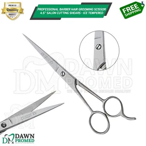 Barber Hair Grooming Scissor 4.5" Salon Cutting Shears ICE Tempered German Grade - Picture 1 of 8