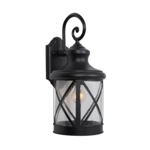 Yosemite Home Decor 1-Light Exterior Wall Lantern Sconce in Black Finish Size - Picture 1 of 1